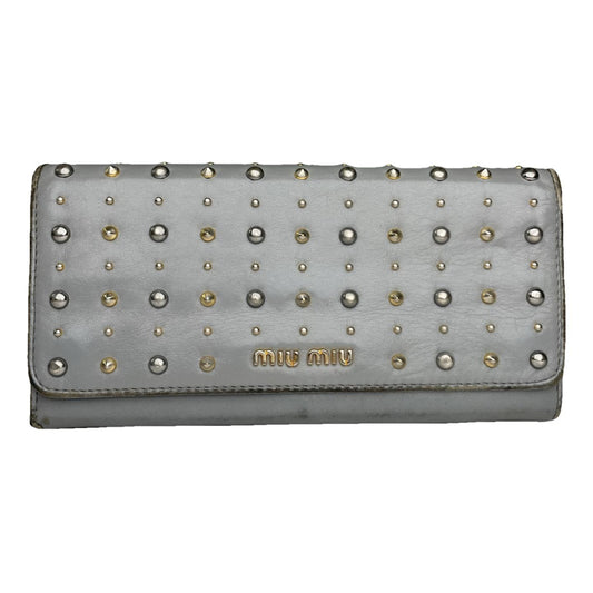 Miu Miu Silver Leather Wallet image 1