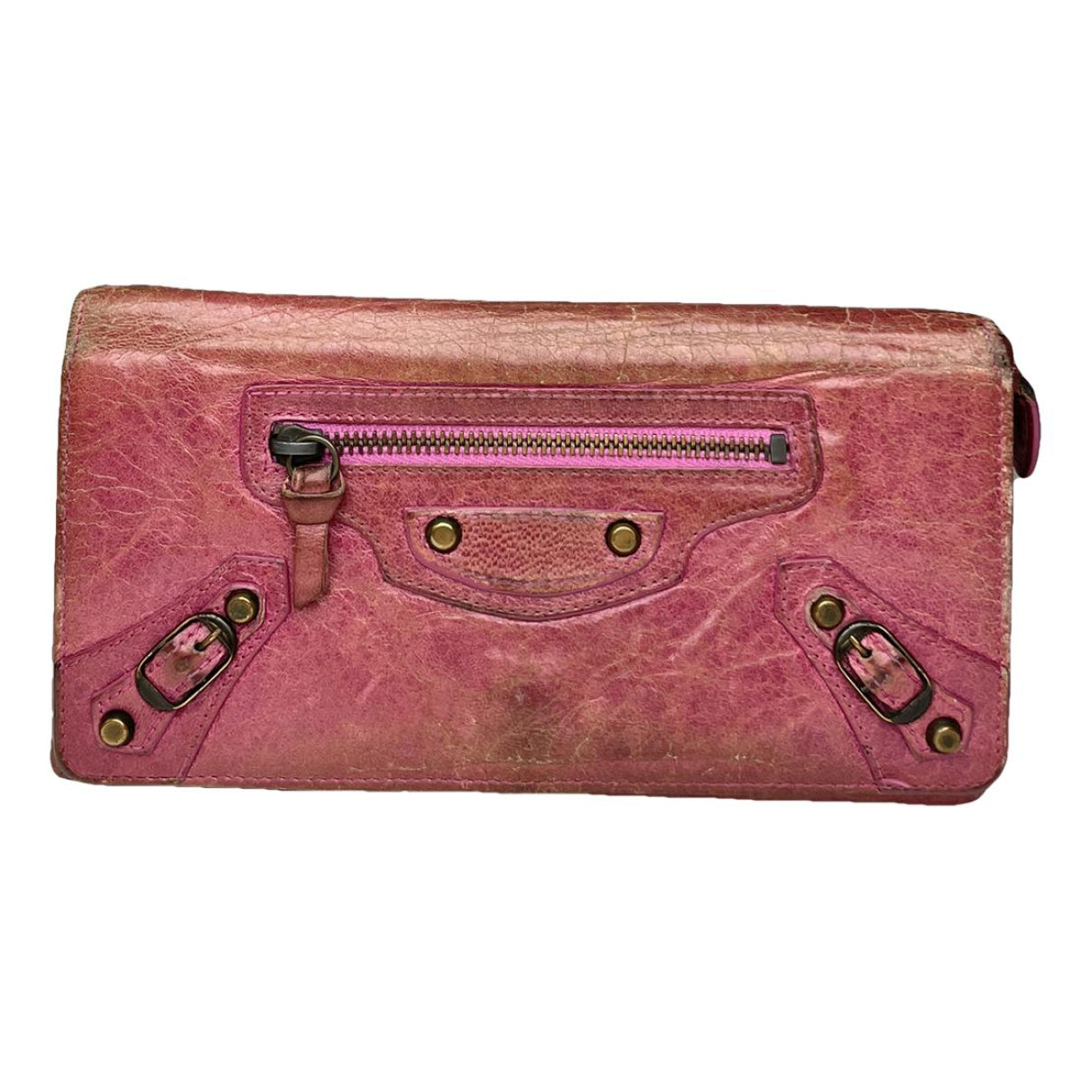 Balenciaga Purple Leather Wallet image 1