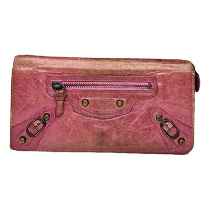 Balenciaga Purple Leather Wallet image 1