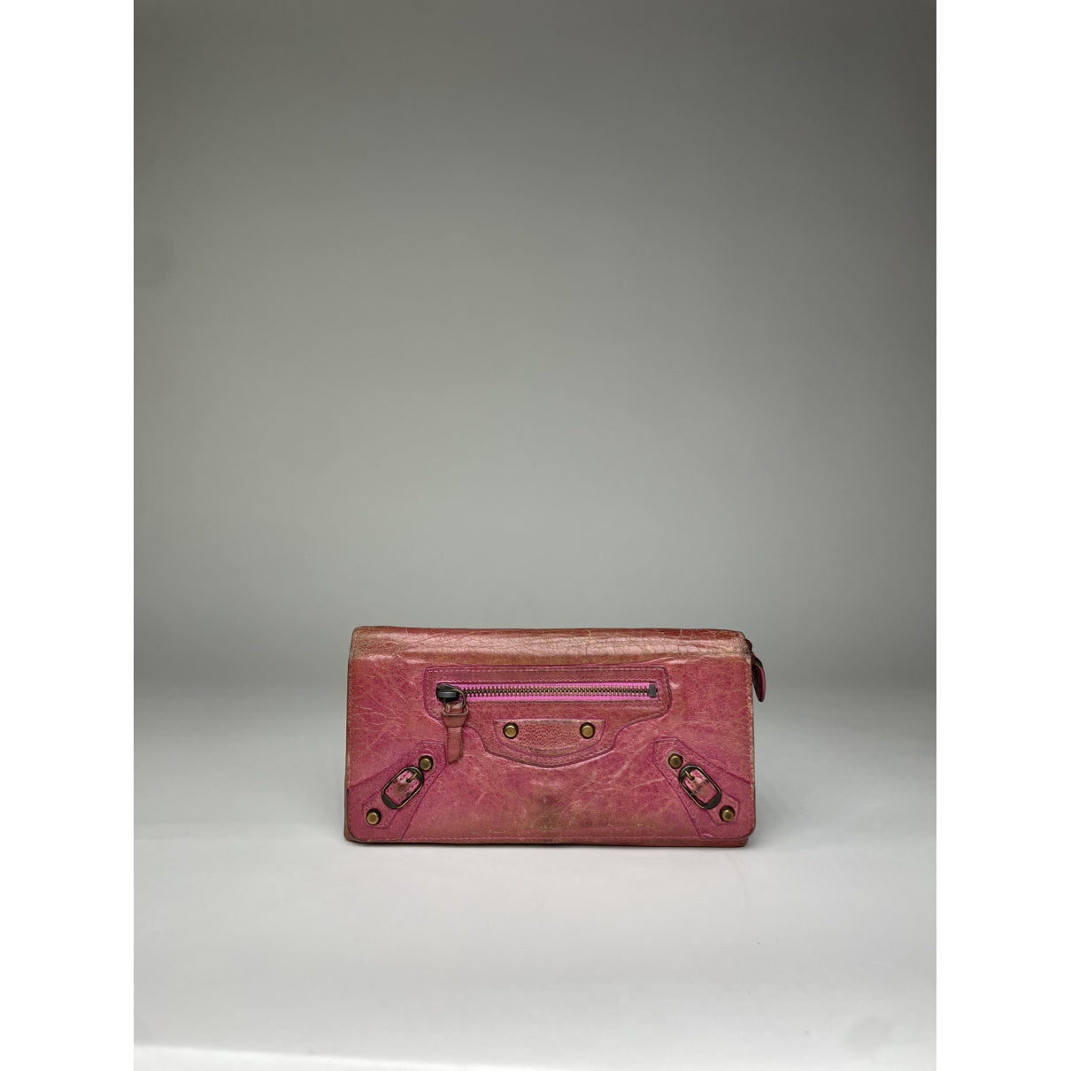 Balenciaga Purple Leather Wallet image 5