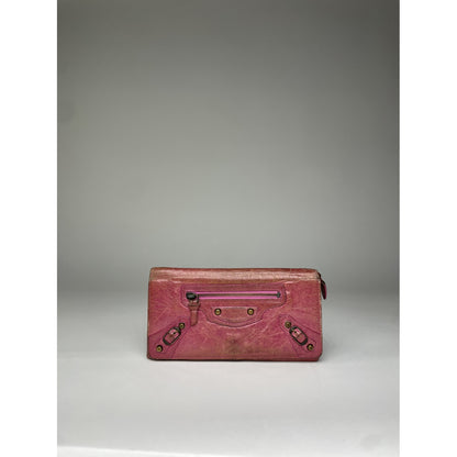 Balenciaga Purple Leather Wallet image 5