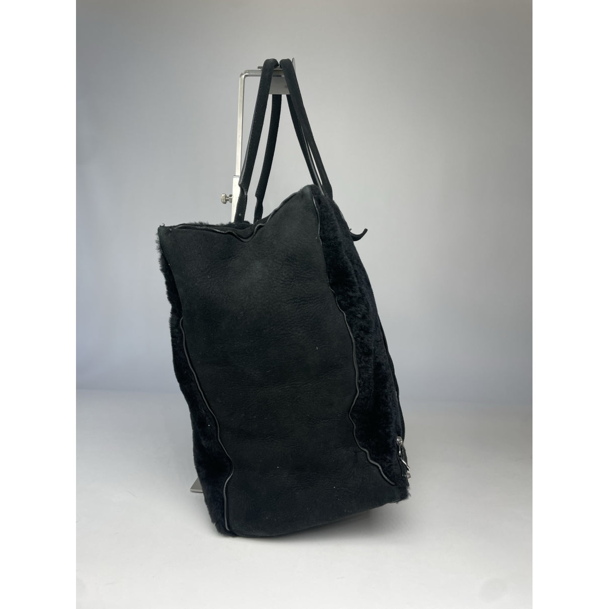 Balenciaga City Black Fur Handbag image 2