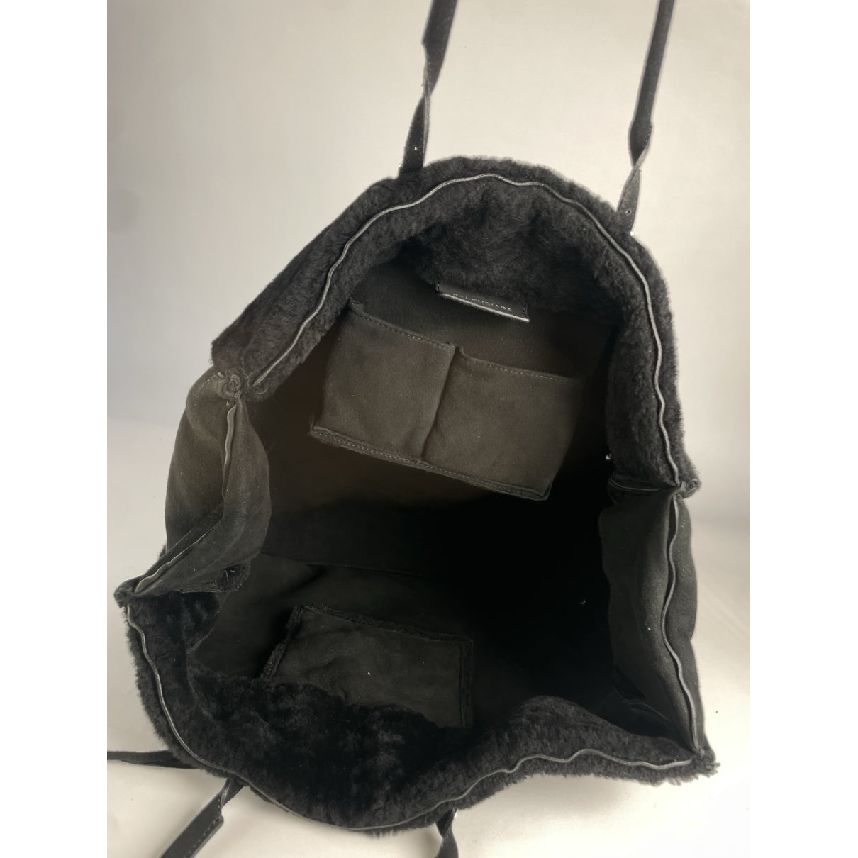 Balenciaga City Black Fur Handbag image 3