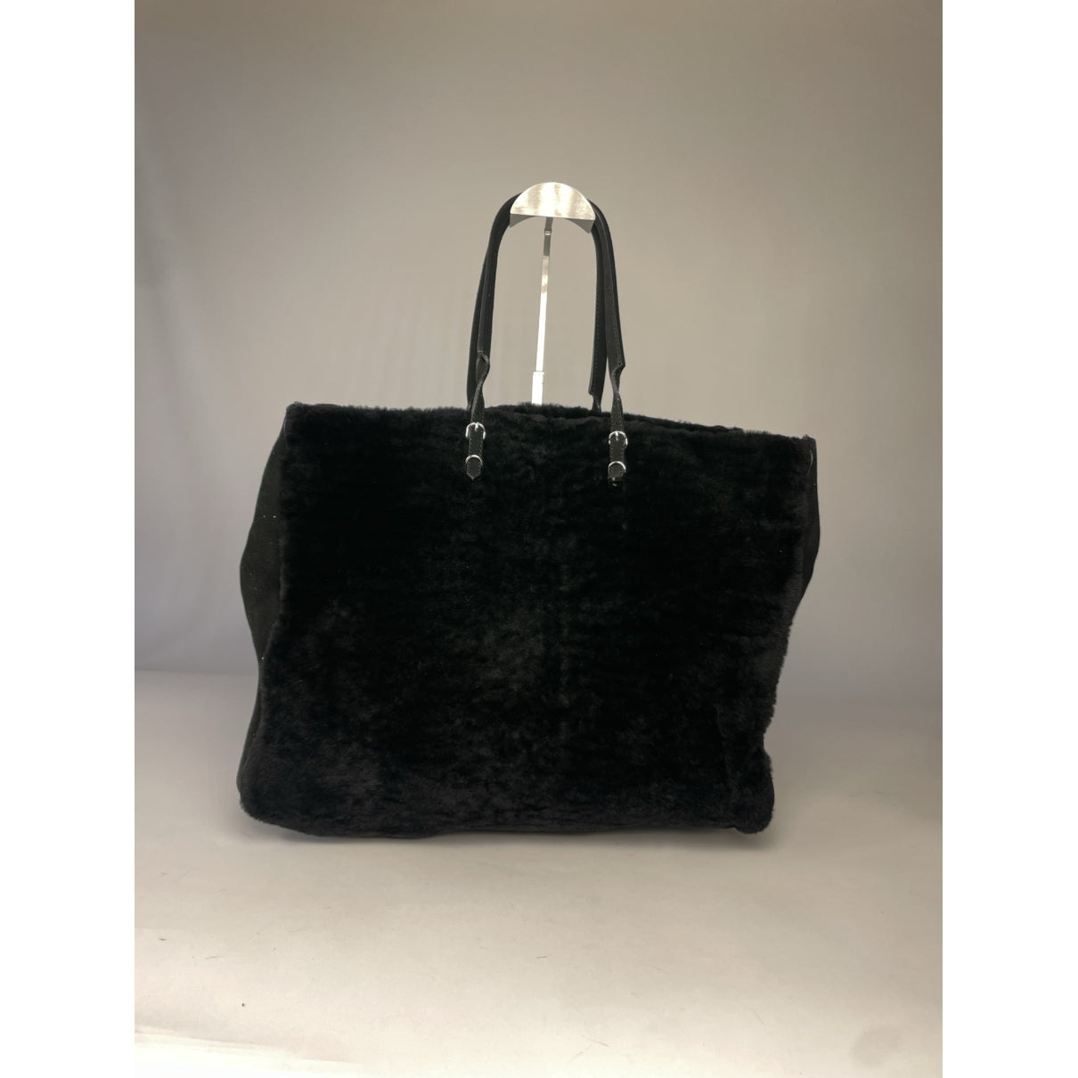 Balenciaga City Black Fur Handbag image 4