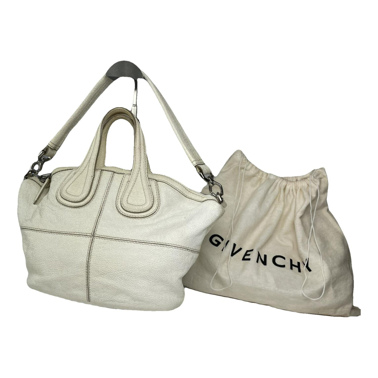 Givenchy Nightingale White Leather Handbag image 1