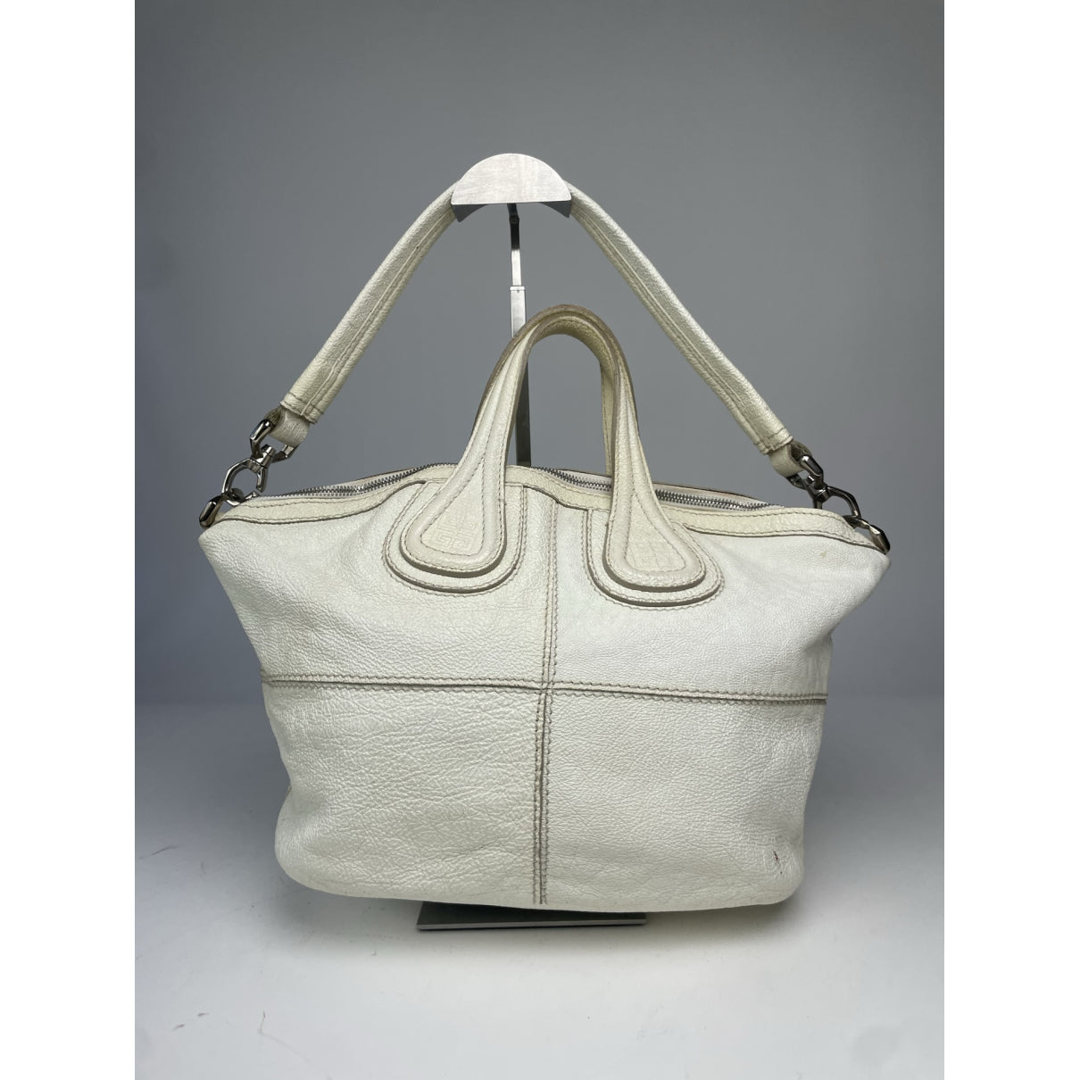 Givenchy Nightingale White Leather Handbag image 5