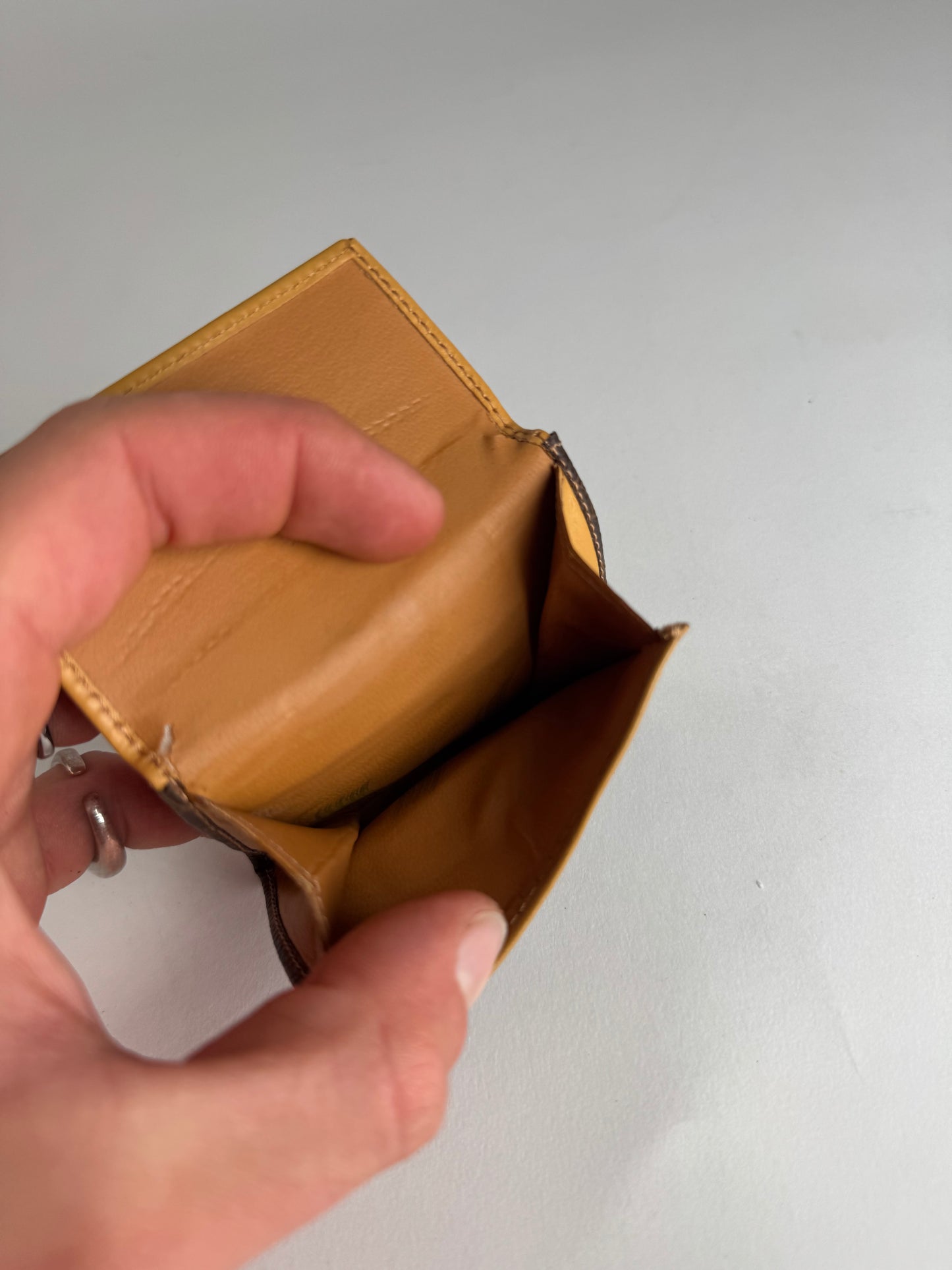 Vintage Celine Paris Monogram Leather Card Holder