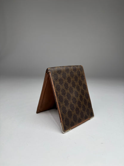 Vintage Celine Paris Leather Monogram Card Holder Brown