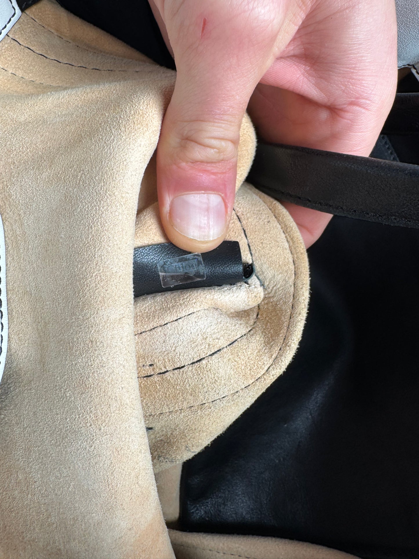 Vintage Chloe Alison leather Shopper Bag beige black