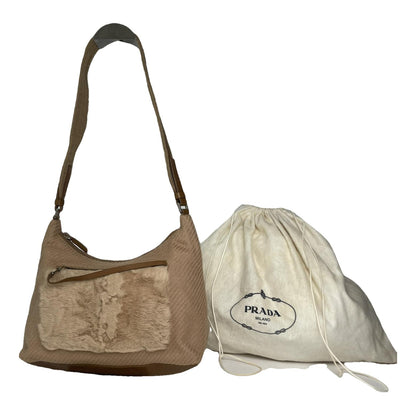 Prada Cleo Beige Fur Handbag image 1