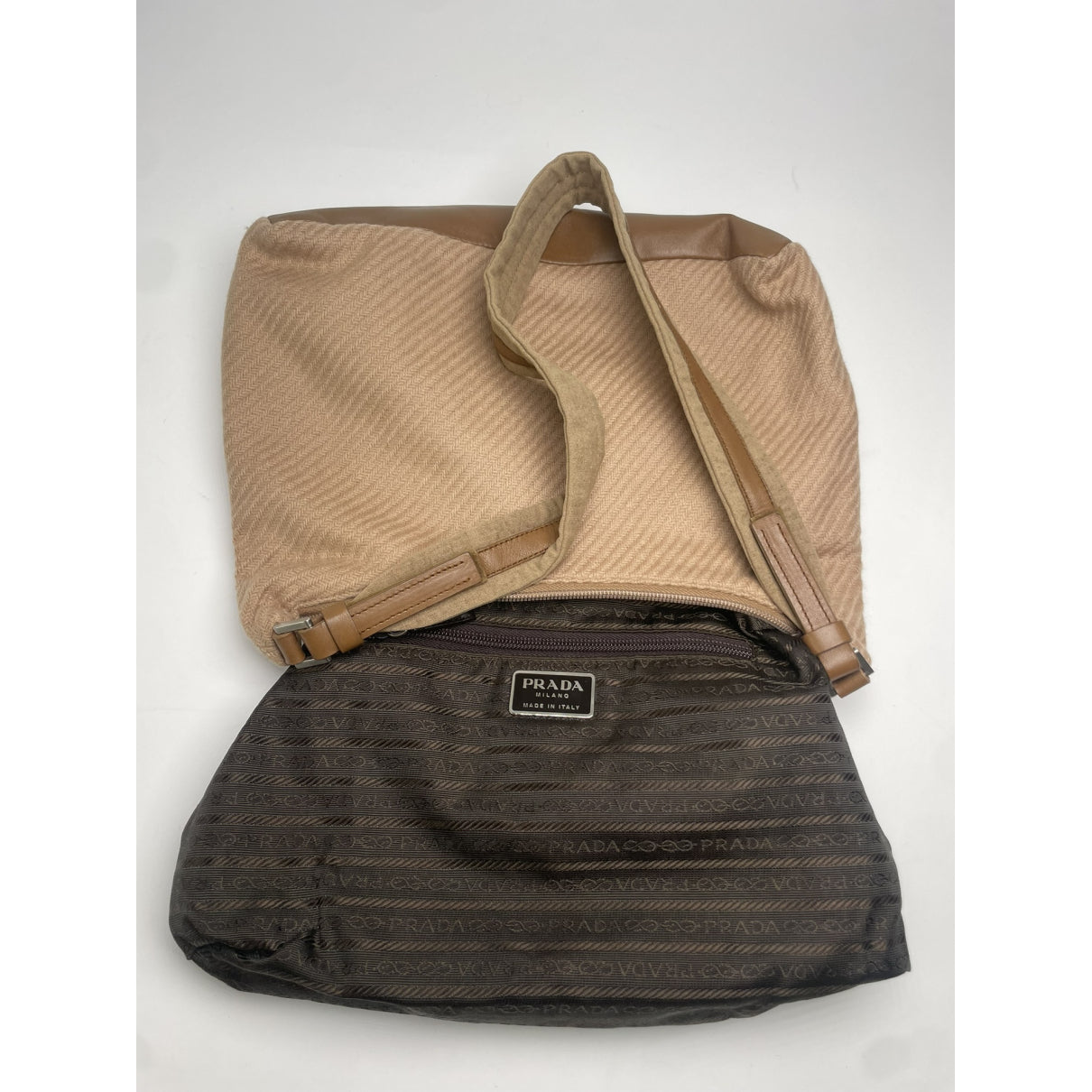 Prada Cleo Beige Fur Handbag image 2