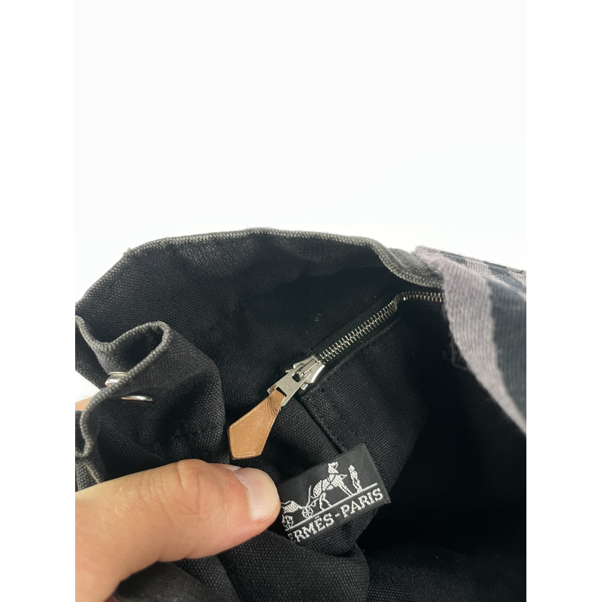 Hermès Black Cotton Handbag image 4