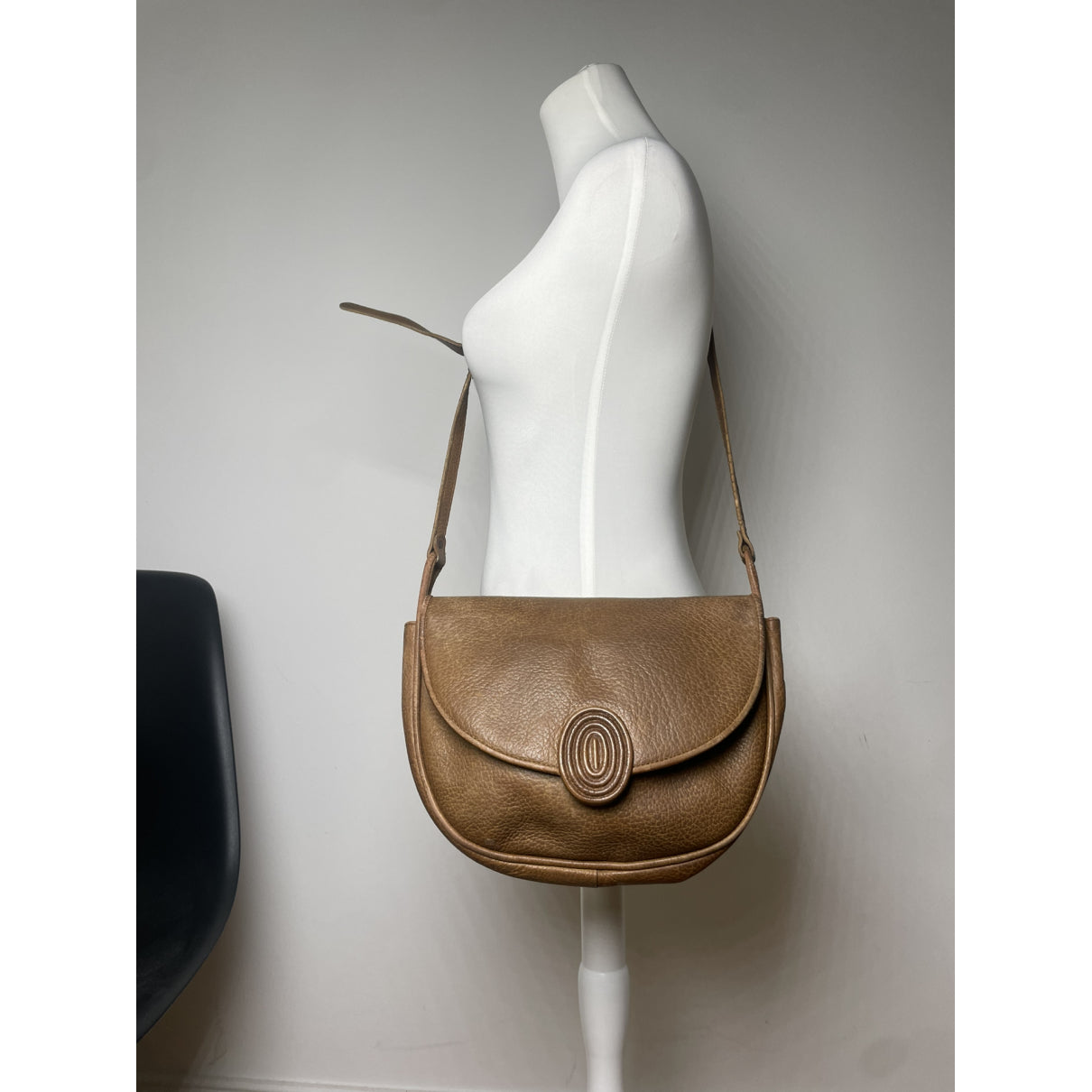 Saint Laurent Satchel Y studs Brown Leather Handbag image 5