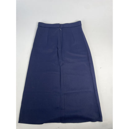 Dior Navy Viscose Skirt image 3