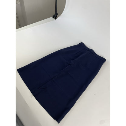 Dior Navy Viscose Skirt image 5