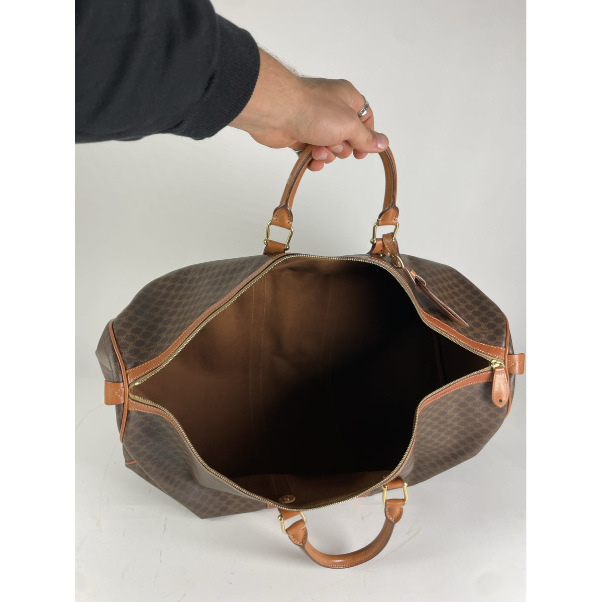 Celine Brown Leather Travel Bag image 2