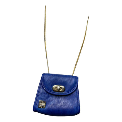 Givenchy Pocket Mini Blue Leather Handbag image 1