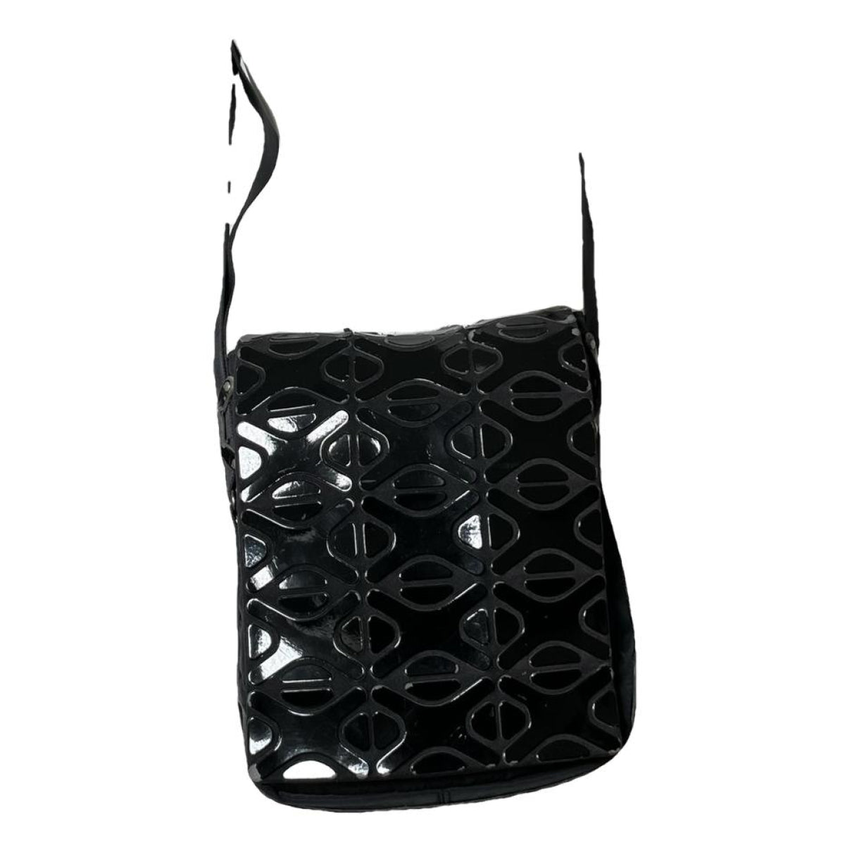 Pleats Please Black Vegan Leather Handbag image 1