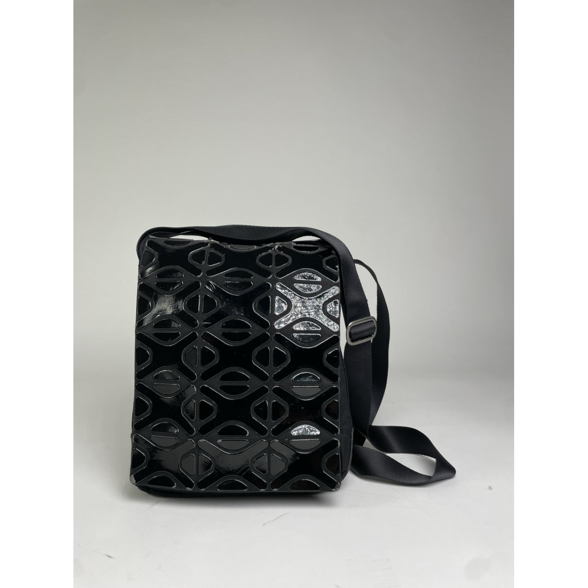 Pleats Please Black Vegan Leather Handbag image 2