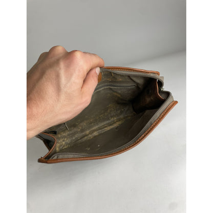 Dior Saddle Grey Leather Clutch Bag image 2