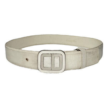 Dior Saddle White Leather Belt image 1
