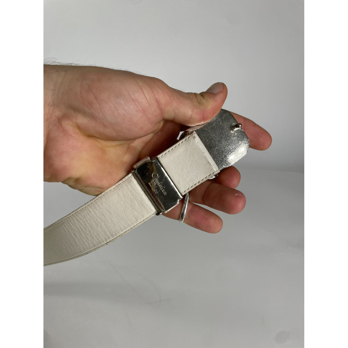 Dior Saddle White Leather Belt image 3