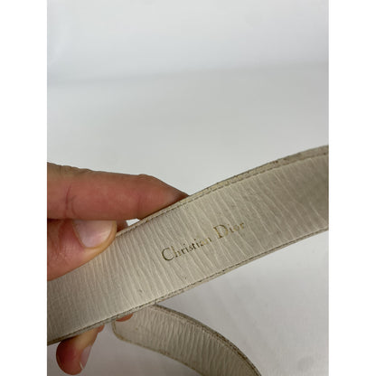 Dior Saddle White Leather Belt image 5