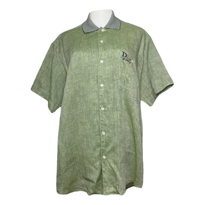 Dior Homme Green Linen Shirt image 1