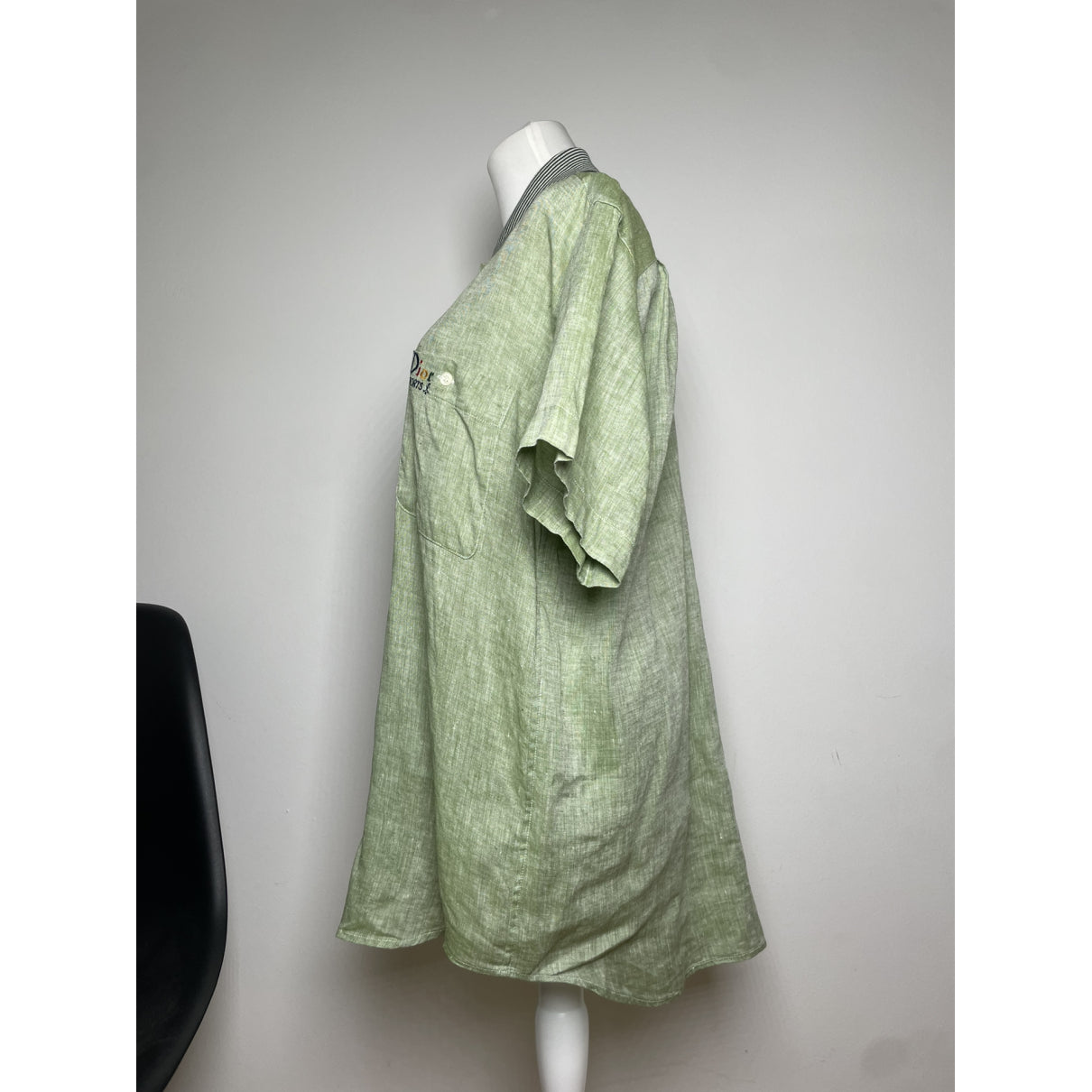 Dior Homme Green Linen Shirt image 3