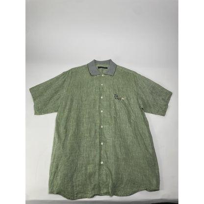 Dior Homme Green Linen Shirt image 5