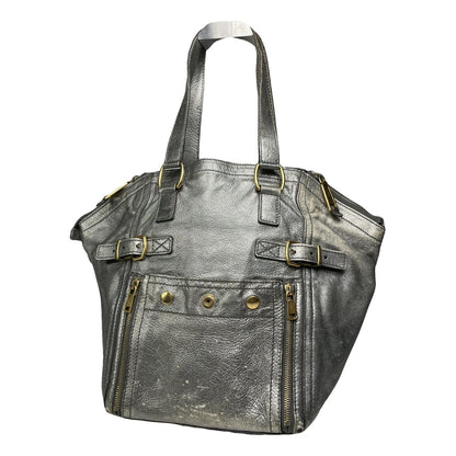 Yves Saint Laurent Silver Leather Handbag image 1