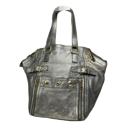 Yves Saint Laurent Silver Leather Handbag image 1