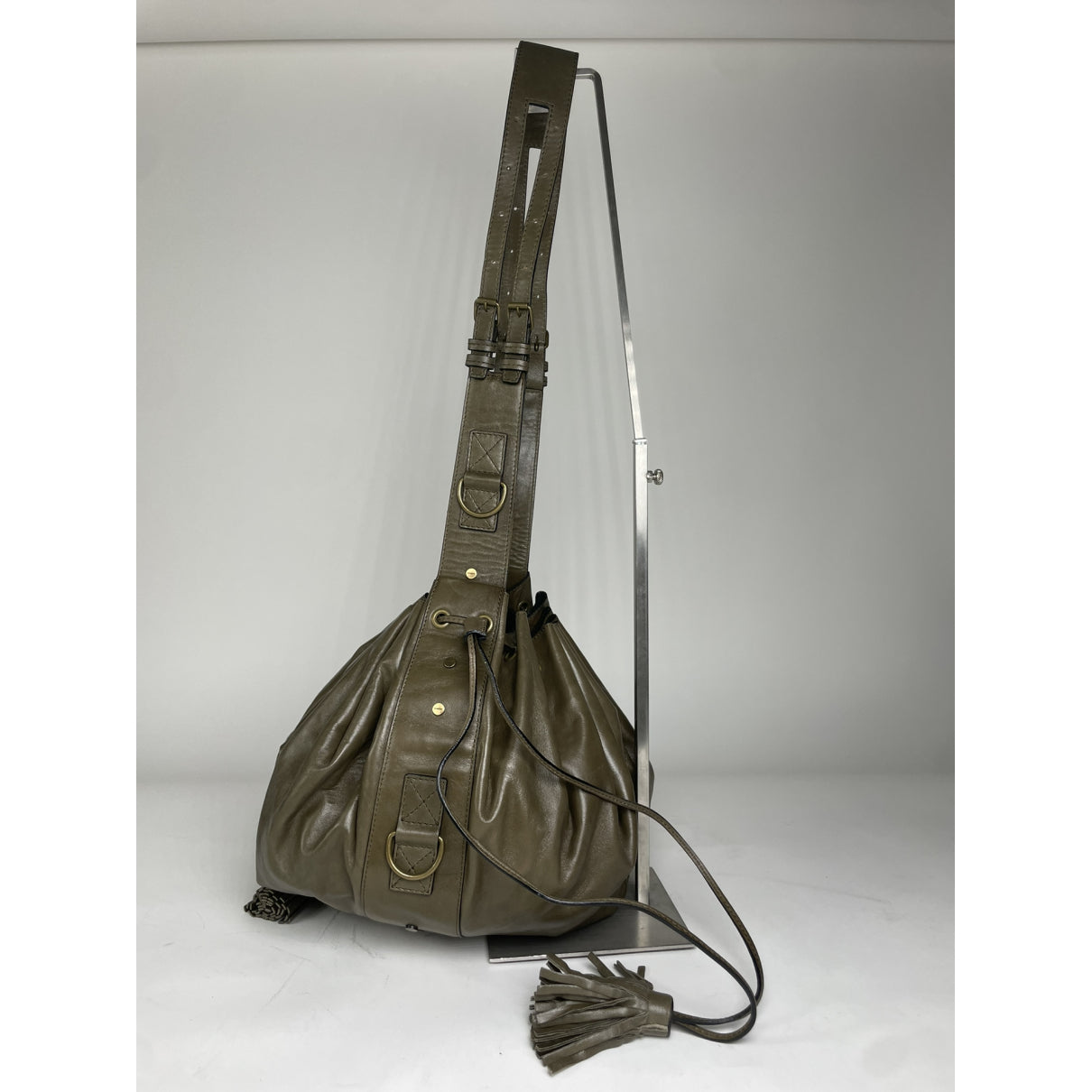 Givenchy Nightingale Green Leather Handbag image 2