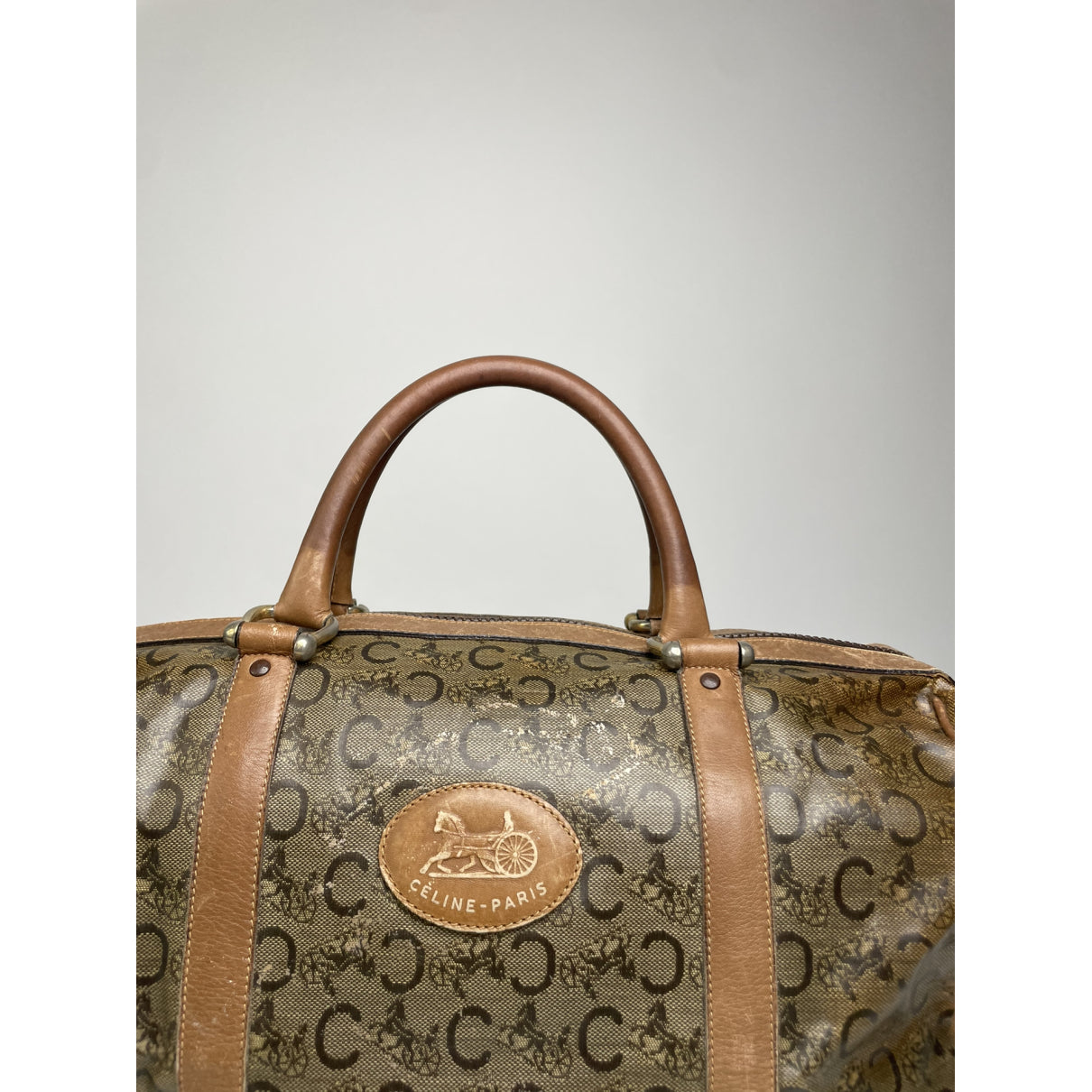 Celine SAC SEAU Brown Leather Handbag image 2