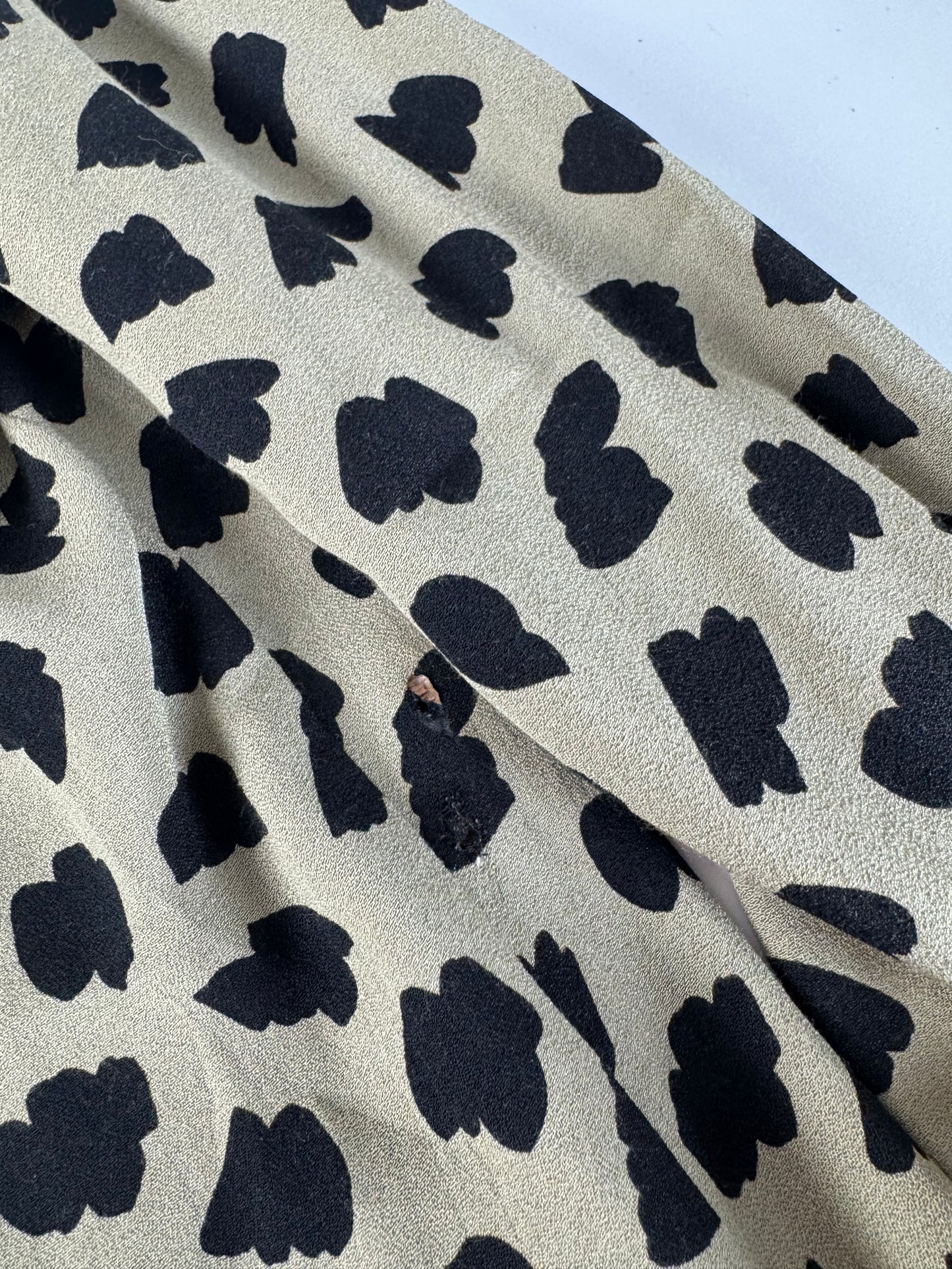 Vintage  Givenchy Leopard Silk Shirt Brown 38/M