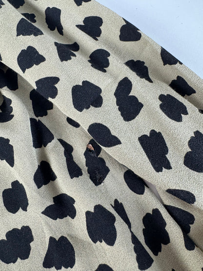 Vintage  Givenchy Leopard Silk Shirt Brown 38/M