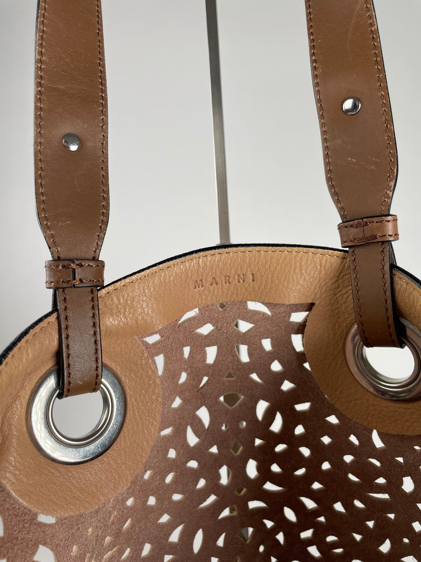 Vintage Marni Leather Shopper Brown