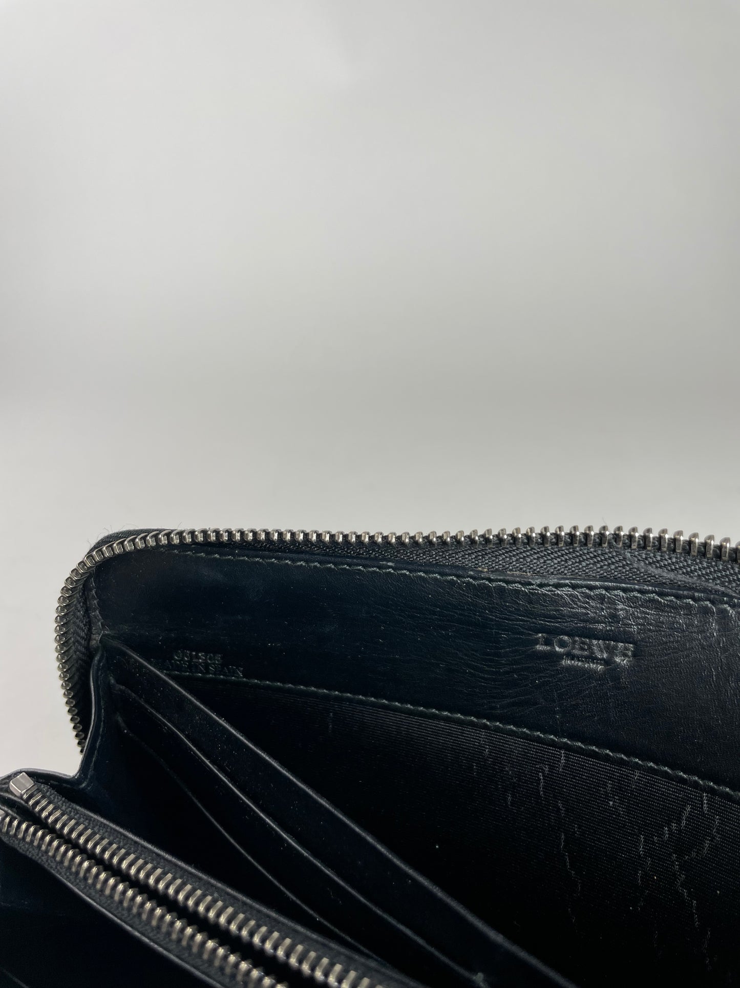 Vintage Loewe Madrid Puzzle Leather Wallet Black