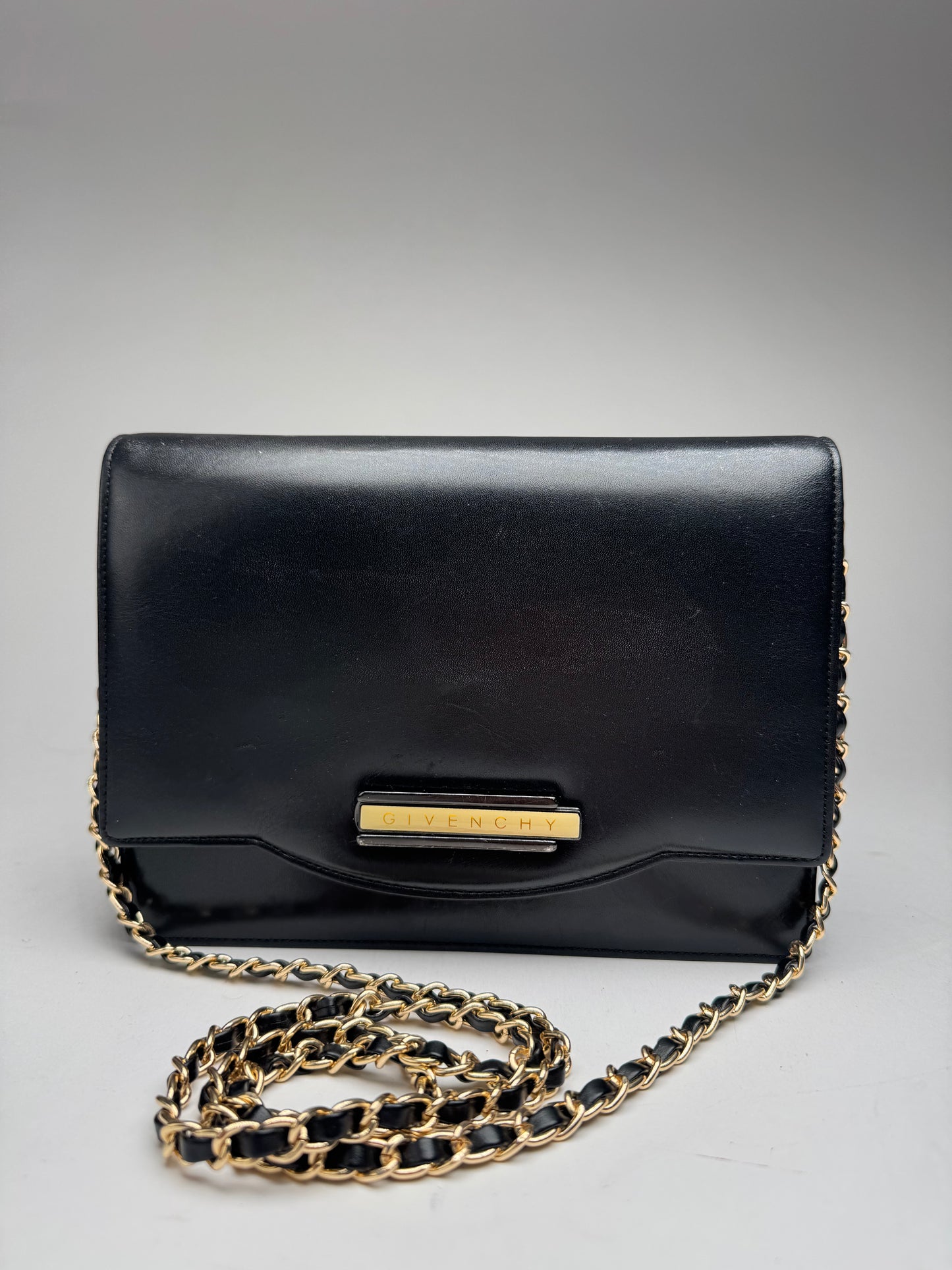 Vintage Givenchy Whip Bag Leather Black