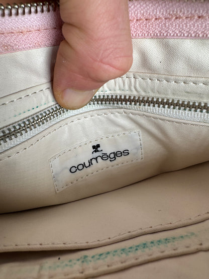 Vintage Courreges Patent Leather Baguette Bag Rose