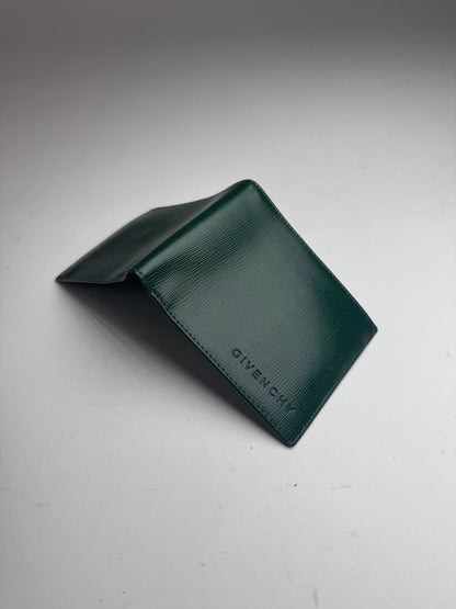 Vintage Givenchy Foldable Leather Wallet Green