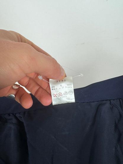 Vintage Dior Wool Skirt Navy M