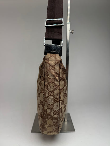 Vintage Gucci Monogram Crossaint 2Way Bag beige