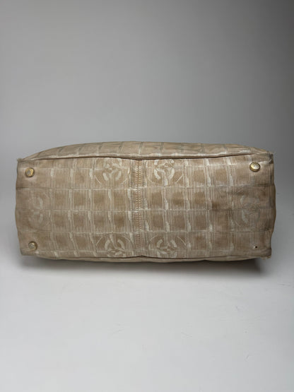 Vintage Chanel Canvas Monogramm Shopper beige