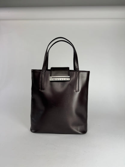 Vintage Givenchy Antigona Patent Leather Bag brown