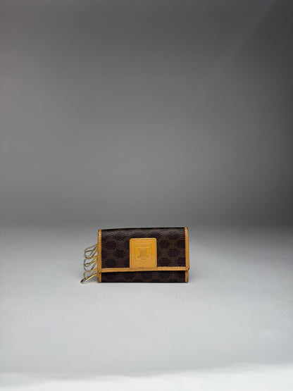 Vintage Celine Paris Leather Monogram Key Holder