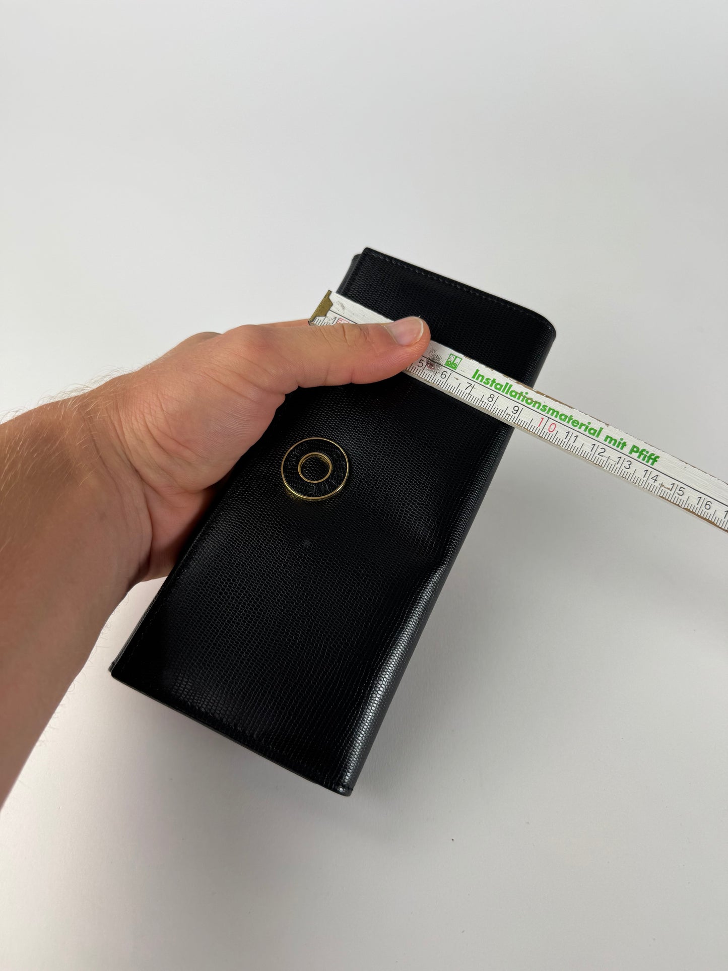 Vintage Celine Paris Leather Triomphe Wallet Black