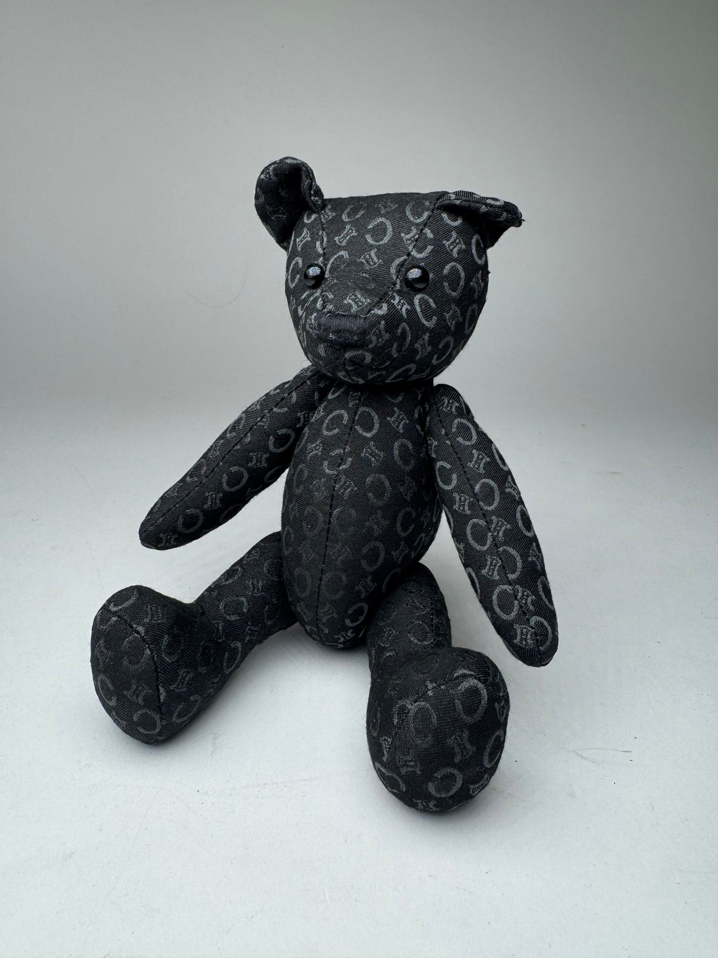 Vintage Celine Paris Canvas Monogramm Teddy Bear black