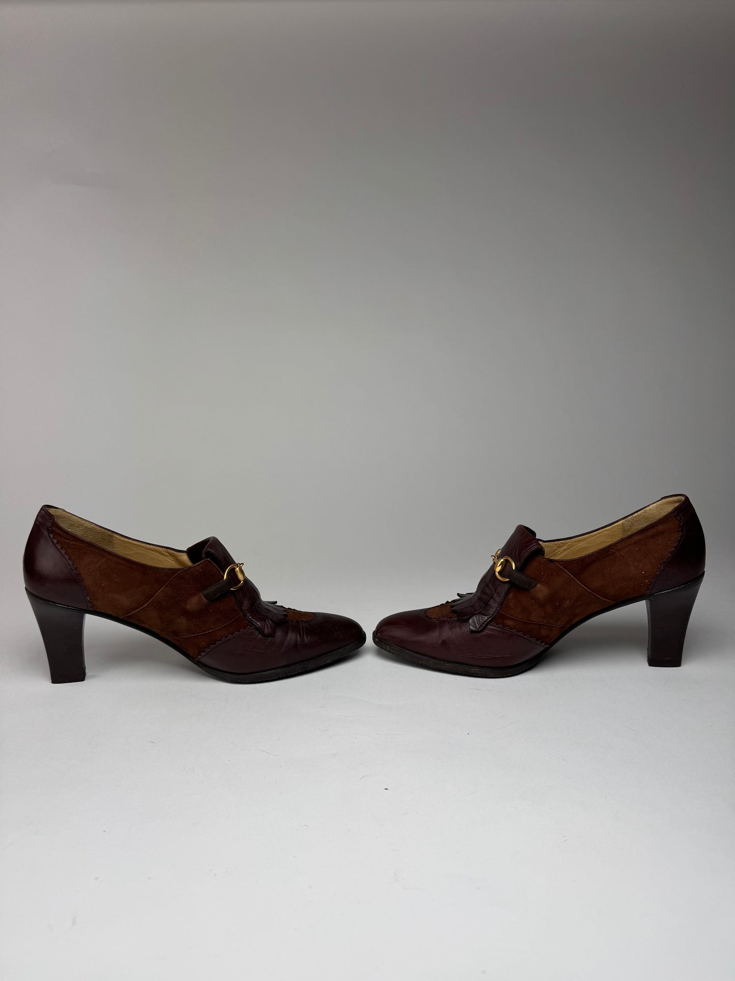 Vintage Gucci Horsebit Leather Pumps 38