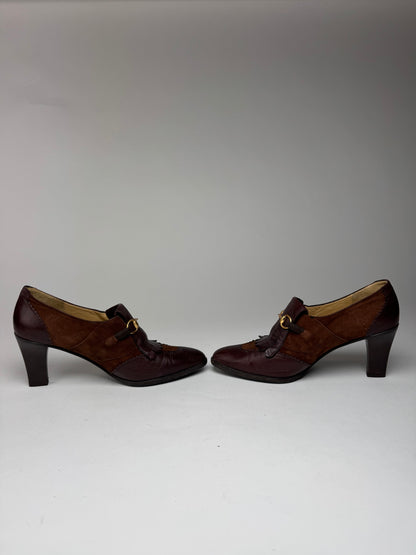 Vintage Gucci Horsebit Leather Pumps 38